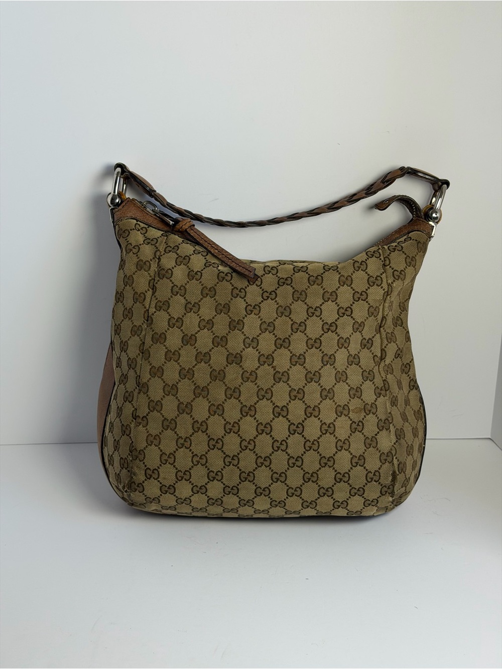 Gucci GG Monogram Canvas Hobo Shoulder Bag